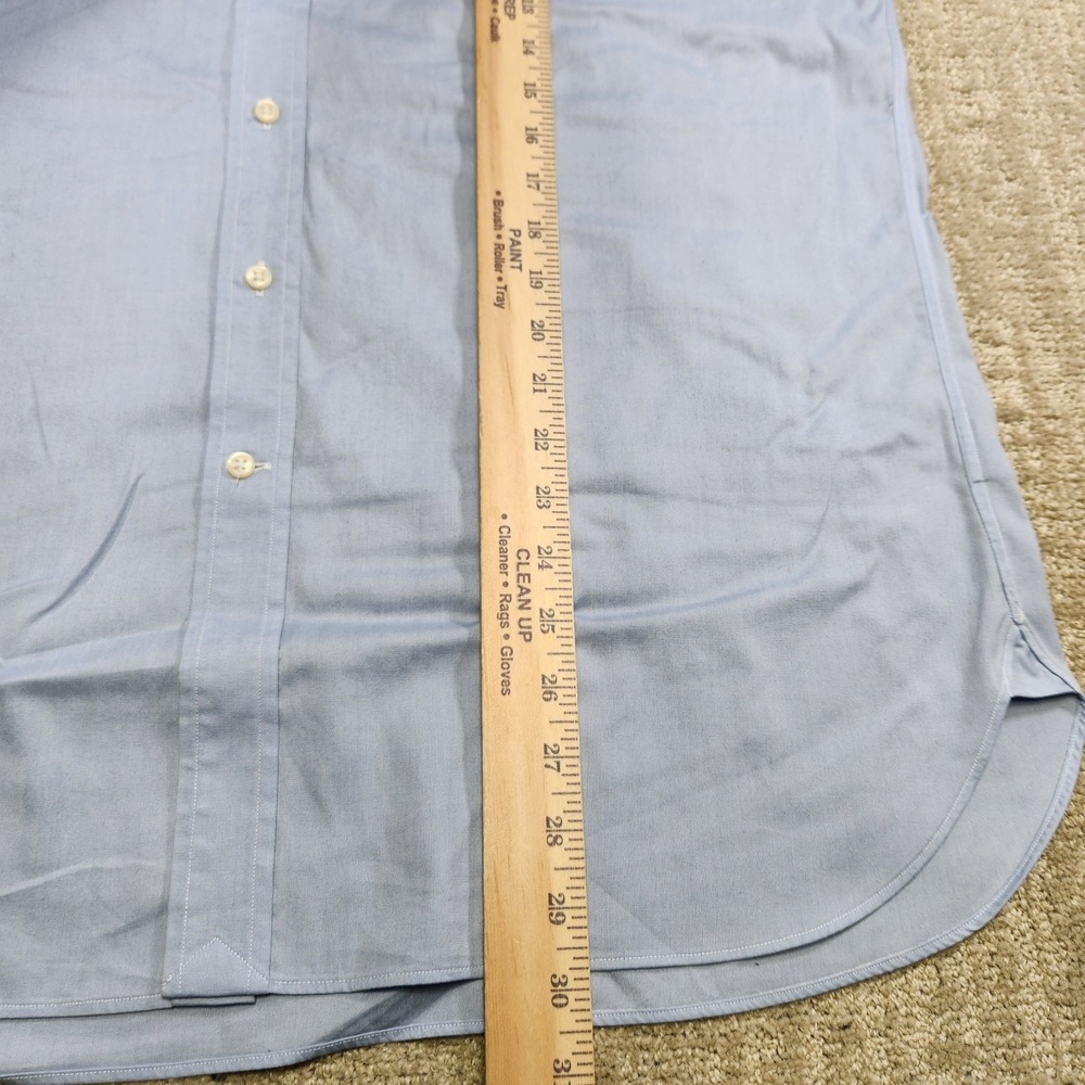 Polo Ralph Lauren Shirt Men 16.5 Oxford Cloth Button Down Blue Cotton Wealth - Picture 6 of 10